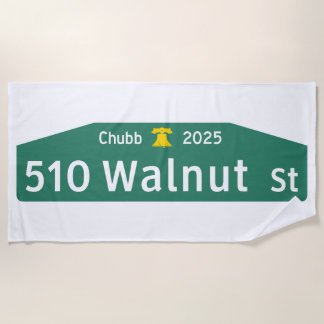 Philly Straatbord Handdoek: Voor JOUW Adres! Strandlaken