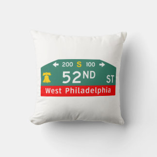 Philly Straatbord Kussen: Voor UW Adres! Kussen