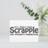 Philly Thding scrapple Briefkaart (Staand voorkant)