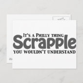 Philly Thding scrapple Briefkaart (Voorkant / Achterkant)