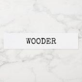 Philly Wooder Waterfles Etiket (Enkel label)