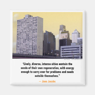 "PhillyTunes" Jane Jacobs Magnet Magneet