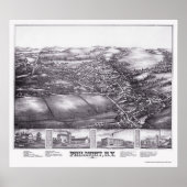 Philmont, NY Panoramic Map - 1881 Poster (Voorkant)
