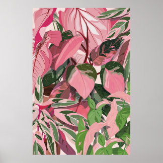 PHILODENDRON ROZE PRINSES DAMES POSTER, POSTER