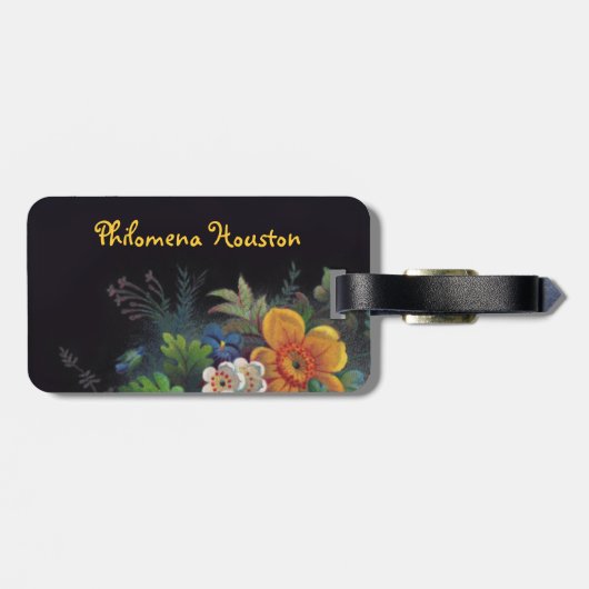 Philomena Victoriaans Bouquet Bagagelabel (Achterkant horizontaal)