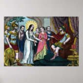 Philomena wordt berecht voor keizer Diocletianus Poster (Voorkant)