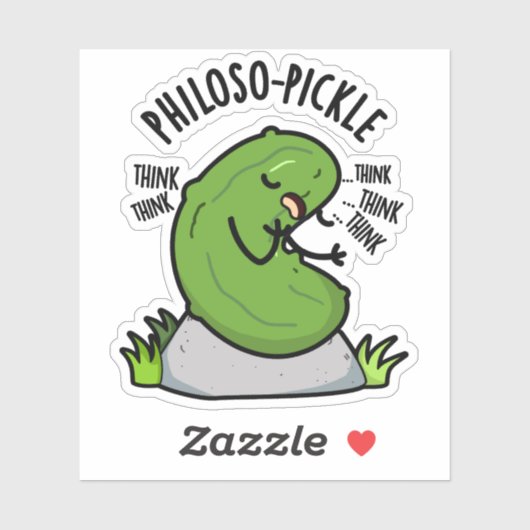 Philoso-pickle Grappige Pickle Sticker (Vel)