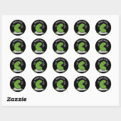 Philoso-pickle Grappige Pun Dark BG Ronde Sticker (Vel)