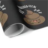 Philosop-fecal Funny Poop Pun Dark BG Cadeaupapier (Rol Hoek)