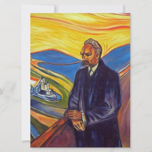 Philosopher Friedrich Nietzsche (door Edvard Munch Kaart (Voorkant)