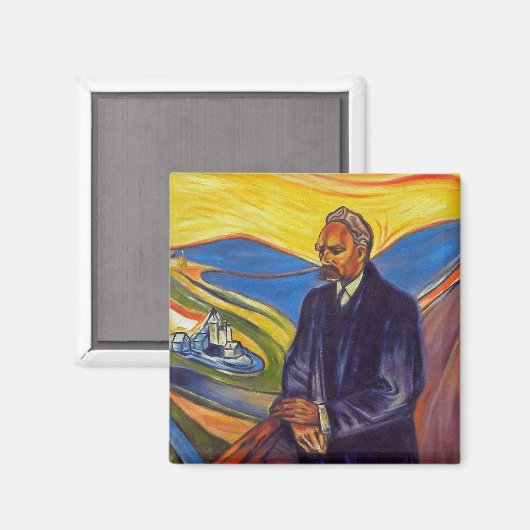 Philosopher Friedrich Nietzsche (door Edvard Munch Magneet (Voorkant / Achterkant)