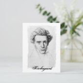 Philosopher Soren Kierkegaard Briefkaart (Staand voorkant)