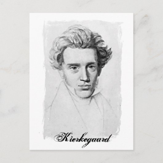 Philosopher Soren Kierkegaard Briefkaart (Voorkant)
