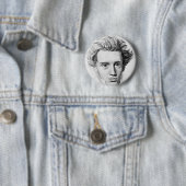 Philosopher Soren Kierkegaard Ronde Button 5,7 Cm (In situ)