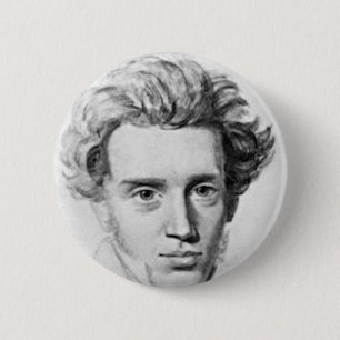 Philosopher Soren Kierkegaard Ronde Button 5,7 Cm
