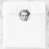 Philosopher Soren Kierkegaard Ronde Sticker (Tas)