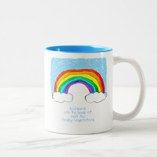 Philosophie Arc-en-ciel Mug à café à deux tons (Droit)