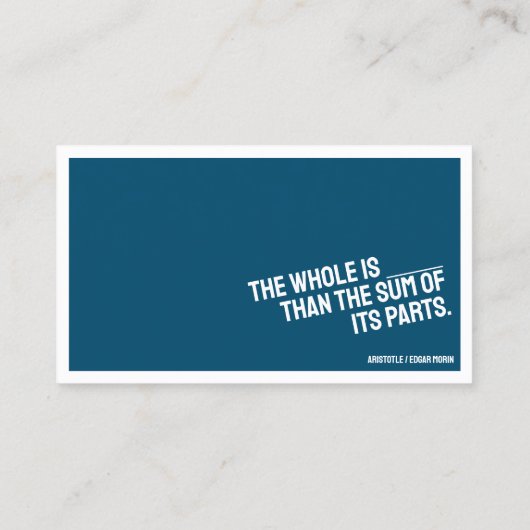 PHILOSOPHIE Carte de visite minimaliste (Dos)