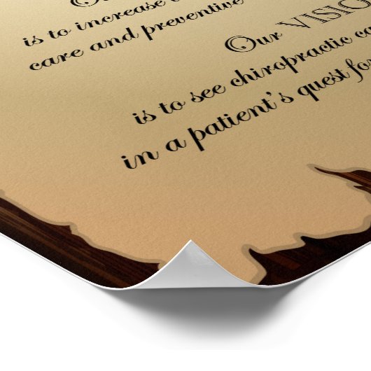 Philosophie Objectif Mission Vision Poster (Coin)