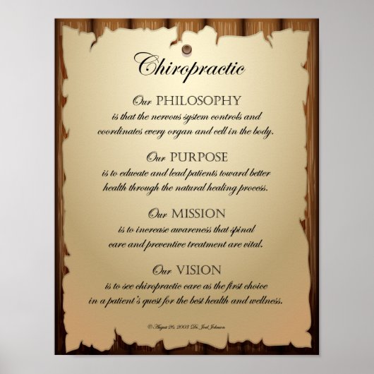 Philosophie Objectif Mission Vision Poster (Devant)