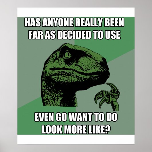 Philosoraptor Nonsense Poster (Voorkant)