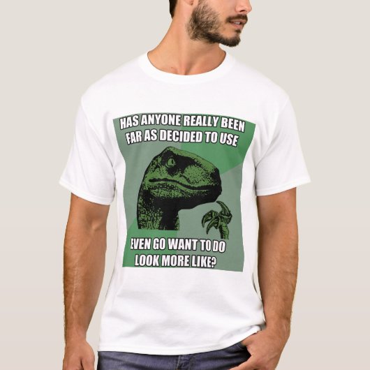 Philosoraptor Nonsense T-shirt (Voorkant)
