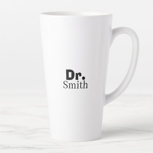 Phinaal-klaar - Funny PHD Afstuderen Quote Design Latte Mok (Rechts)