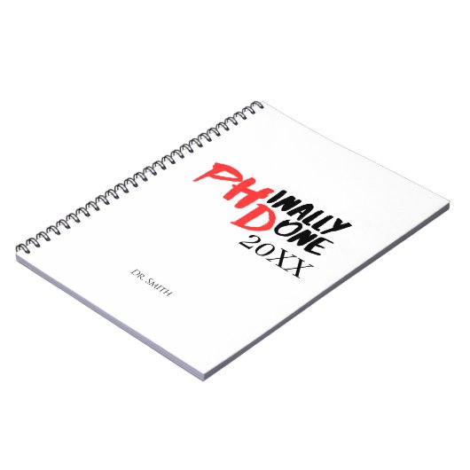 Phinaal-klaar - Funny PHD Afstuderen Quote Design Notitieboek (Linkerzijde)
