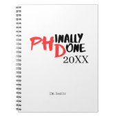 Phinaal-klaar - Funny PHD Afstuderen Quote Design Notitieboek (Voorkant)