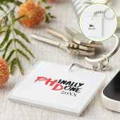 Phinally done Dr.Name Funny PHD Afstuderen Design Sleutelhanger