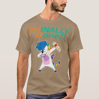 phinally done grappig unicorn afstuderen 1 t-shirt