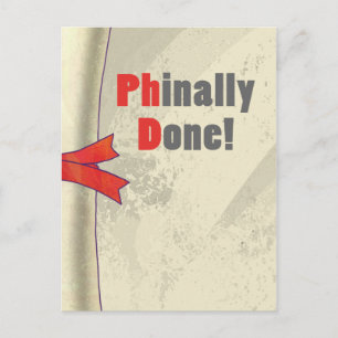 Phinally done Scroll Briefkaart