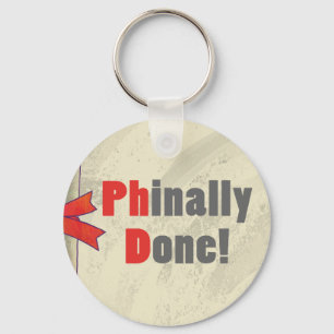 Phinally done Scroll Sleutelhanger