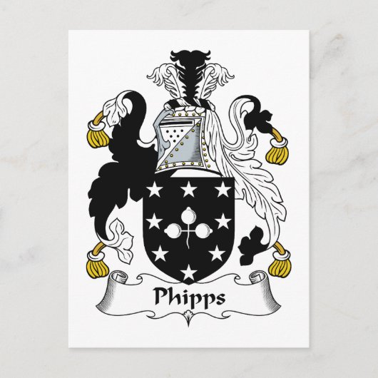 Phipps Family Crest Briefkaart (Voorkant)