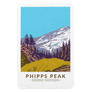 Phipps Peak Sierra Nevada Californische Vintage Magneet