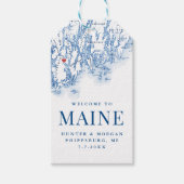Phippsburg Maine Bestemming Bruiloft Elegante guns Cadeaulabel (Voorkant)