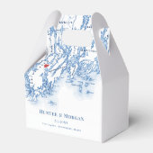 Phippsburg Maine Bestemming Trouwkaart Elegant Bedankdoosjes (Voorkant Zijde)