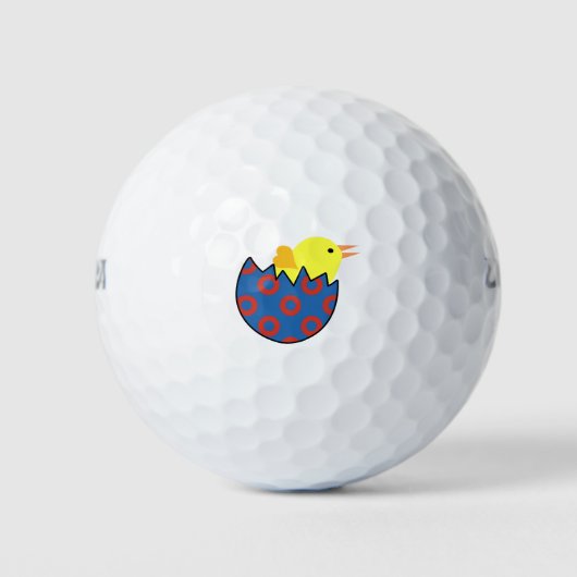 Phish Chick Fishman Donut Design Golfballen (Voorkant)