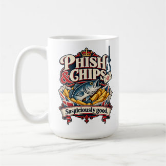 Phish & Chips – Verdacht Goede Cybersecurity Pu Koffiemok