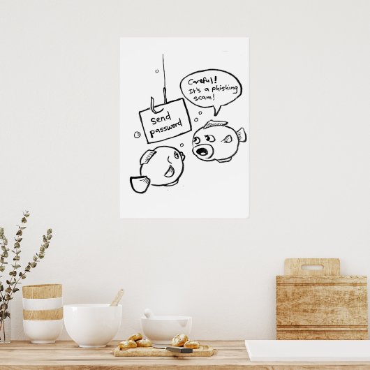 Phishingsoftware Poster (Keuken)