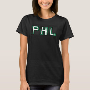 PHL Philadelphia Afkorting Letters Pixel Block T-shirt