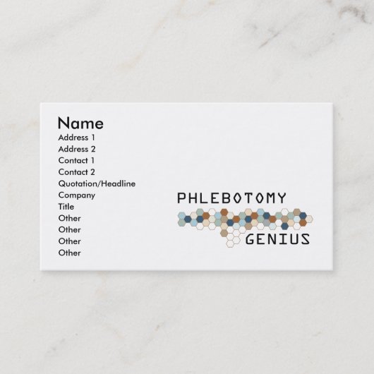 Phlebotomie Genius Visitekaartje (Voorkant)