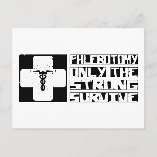 Phlebotomie Survive Briefkaart (Voorkant)