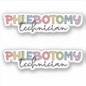 Phlebotomie-technicus PBT Phlebotomie-technologie Sticker (Voorkant)