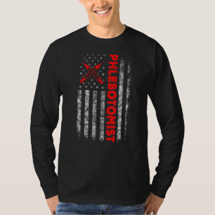Phlebotomie-technicus Phlebotomist Nurse Usa Ameri T-shirt