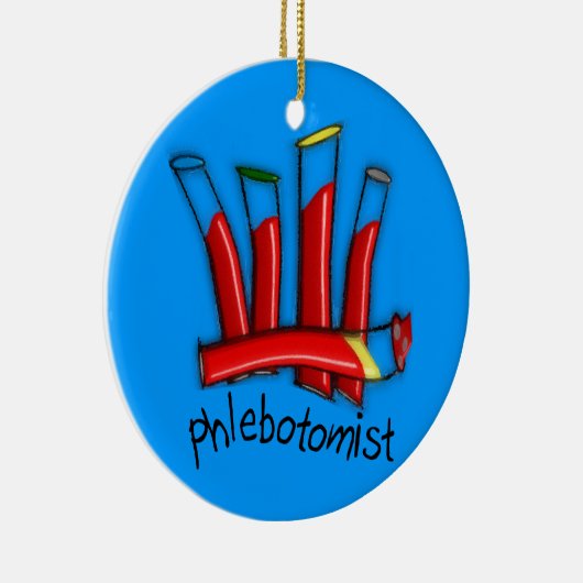 Phlebotomist Artsy-kerstversiering Keramisch Ornament (Rechts)
