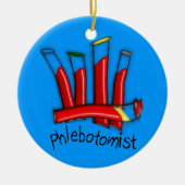 Phlebotomist Artsy-kerstversiering Keramisch Ornament (Voorkant)