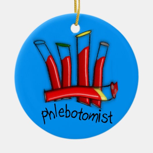 Phlebotomist Artsy-kerstversiering Keramisch Ornament (Voorkant)