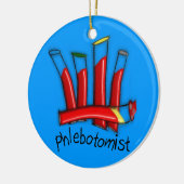 Phlebotomist Artsy-kerstversiering Keramisch Ornament (Links)