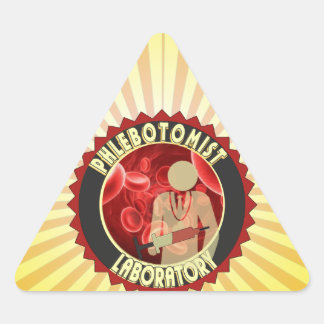 PHLEBOTOMIST BLOED LOGO DRIEHOEK STICKER